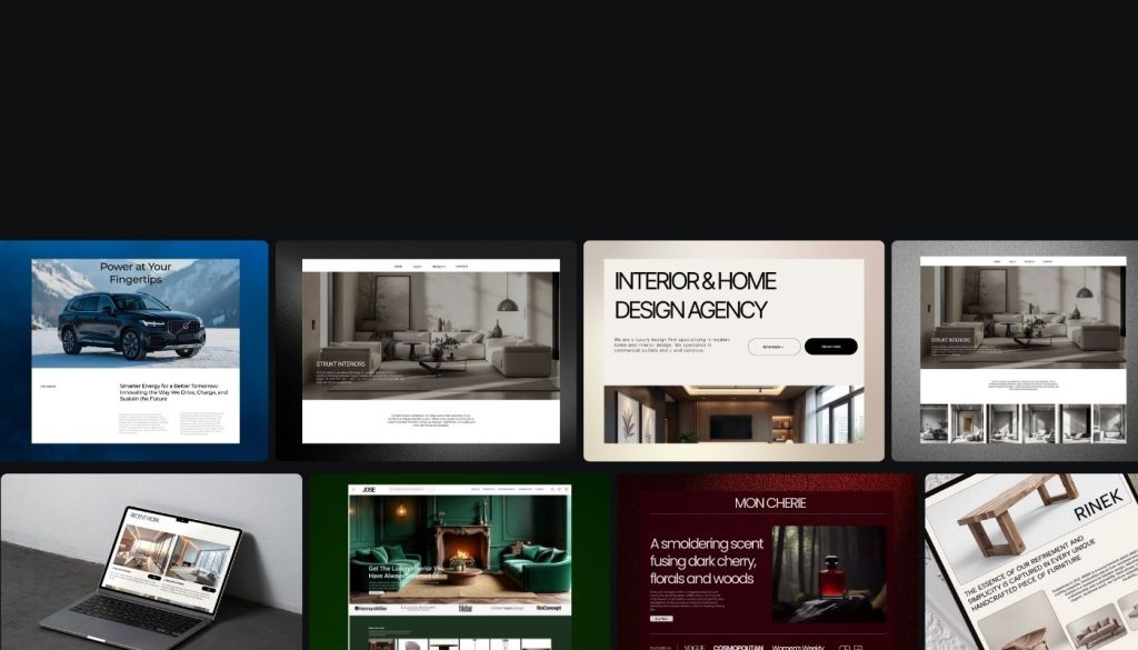Website Design 4 selection of modern website design developed by websites by rose
